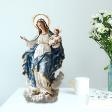 2D Akryl Jungfru Maria Figur 25cm Religiös Heminredning