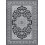 Vintage floral medallion area rug black 6x9 ft 1