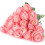20 rose realistiche di seta nera con steli lunghi 1