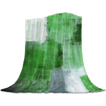 Turkoosinharmaa abstrakti fleecehuopa 40x50 tuumaa