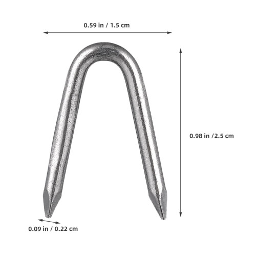 U-formade järnstaketspikar 2,5x1,5 cm 1