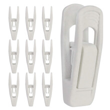 Cintres à pince pour pantalons, velouté blanc, lot de 10