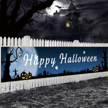 Striscione di Halloween 118x19,7 pollici, multicolore, in poliestere