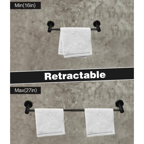 Ensemble de 6 accessoires de salle de bain en nickel brossé 1