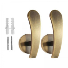 Fermacravatte per tende in alluminio – Oro vintage, confezione da 2