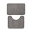 Ensemble de tapis de bain antidérapants gris uni 2 pièces 2