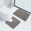 Ensemble de tapis de bain antidérapants gris uni 2 pièces 4