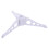 White Plastic Christmas Tree Stand – Triangular, Compact 1