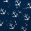 Nautical Anchor Shower Curtain 72x84 in Polyester 5