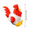 Pluche kip speelgoed, zacht knuffeldier, 1 stuk 5
