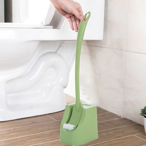 Conjunto de escova sanitária e suporte com haste de limpeza. 2