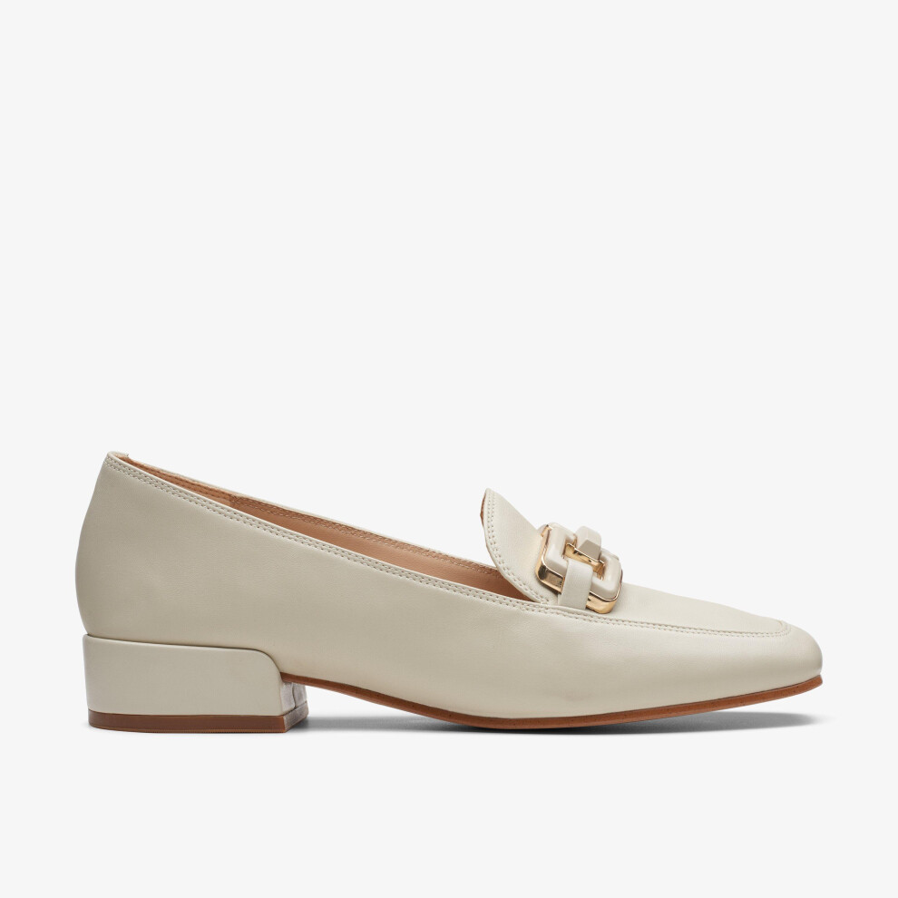 Clarks (Standard, 6 (Adults')) Seren30 Easy Ivory Leather
