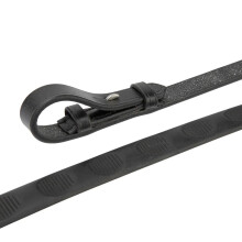 (61in x 0.6in, Black) Velociti Gara Pulse Grip Leather Horse Reins
