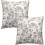 Capas de almofada decorativas estilo francês campestre, em algodão marrom e branco, 45x45 cm (18x18 polegadas). 1