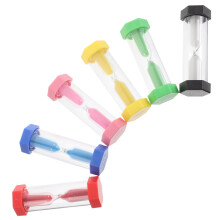 6-delte farverige timeglas i plastik