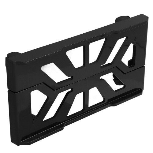 Svart CPU-stativ med hjul, ABS/PC, 43x28x7cm