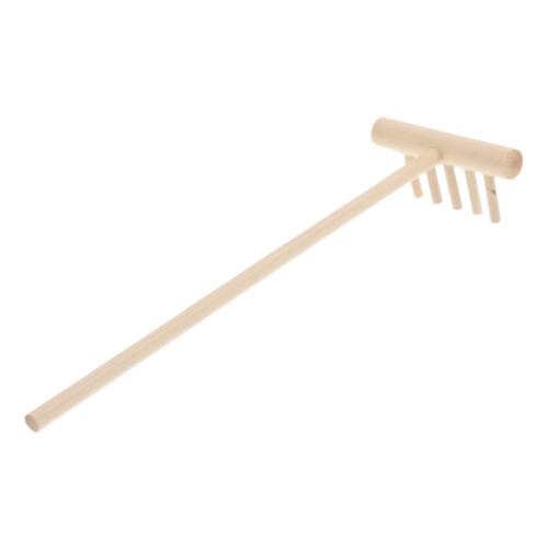 Zen-haverive i træ, beige, 14,5 cm