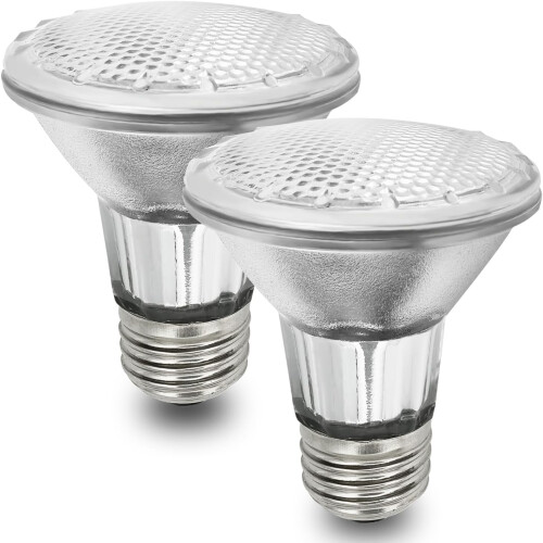 Lâmpadas PAR20 120V 50W Base E26 3000K Branco Quente (Pacote com 2)