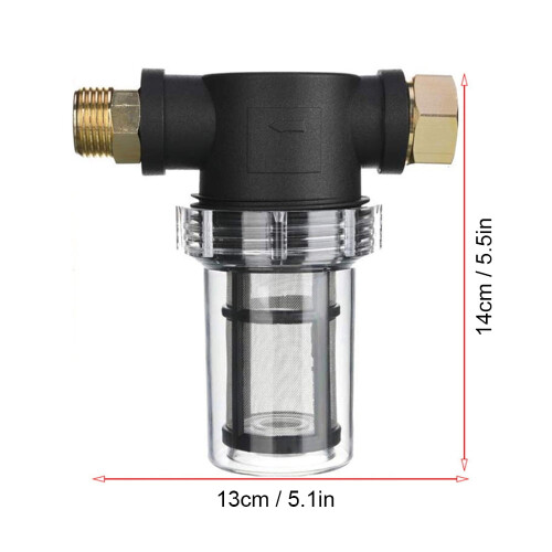 Inline slangfilter för högtryckstvätt 100 och 40 mesh