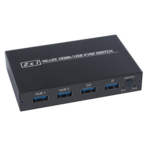 AIMOS 2-portars HDMI/USB KVM-switch 4K