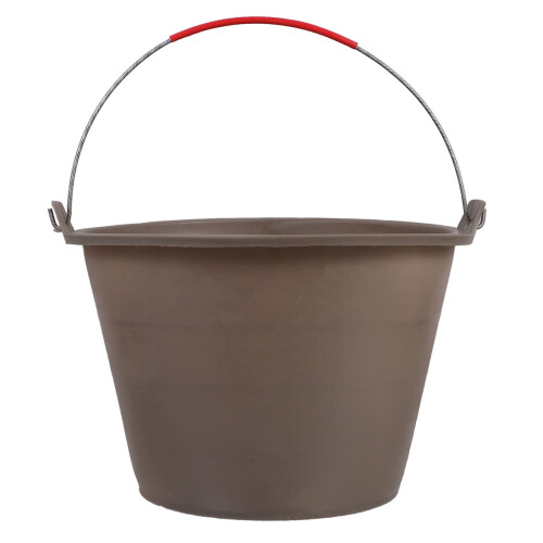Dunkelbrauner Kunststoff-Betoneimer mit Griff, 8,5 l