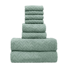 Conjunto de 8 Toalhas de Banho de Algodão – Quadradas, para Banho e Mãos