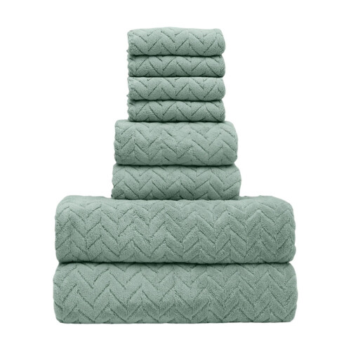 8-delat badhanddukset i bomull – Square, Bath & Hand
