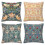 Conjunto de 4 capas de almofada William Morris em linho, 45x45cm (18x18 polegadas). 1