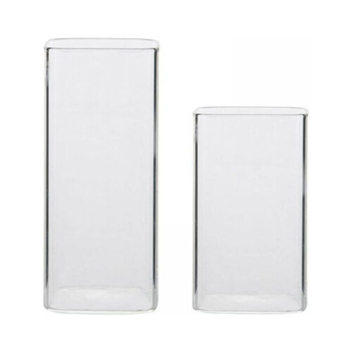 Conjunto de copos quadrados de 250ml e 370ml
