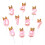 10 bougies d'anniversaire numériques en paraffine rose 1