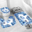 Sada 3 koupelnových koberců Blue Butterflies 1