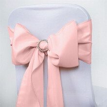 Stuhlschleifen aus Polyester, rosa, 15 x 274 cm, 5er-Pack