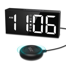 Despertador vibratório com visor LED de 7,5 polegadas e som alto.