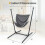 Hammock Chair with Stand, 6-Height Adjustable, Gray 4