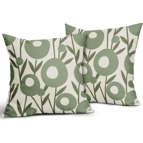 Fodere per cuscini verde salvia 40x40 cm (2 pezzi) 1