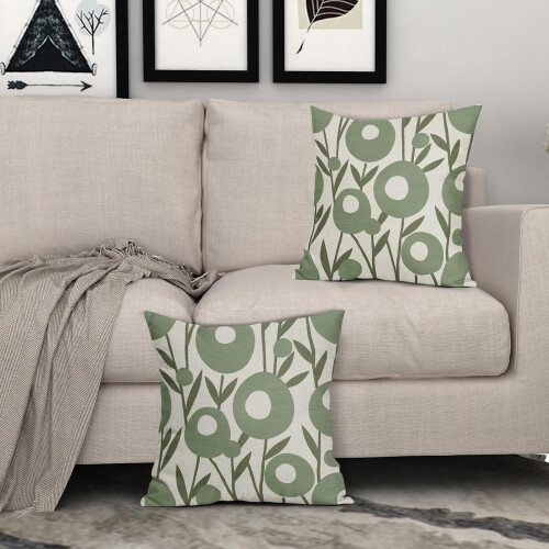 Fodere per cuscini verde salvia 40x40 cm (2 pezzi) 2