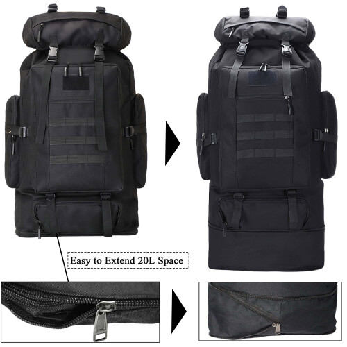 100-Liter-Wanderrucksack, wasserabweisend, mit Regenhülle 2