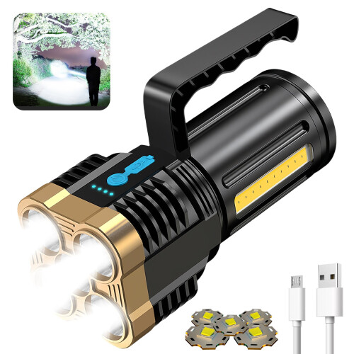 Lampe torche LED antidéflagrante, étanche, 4 modes, USB-C 2