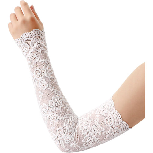 Blommig spetsärm, över armbågen, damer 1
