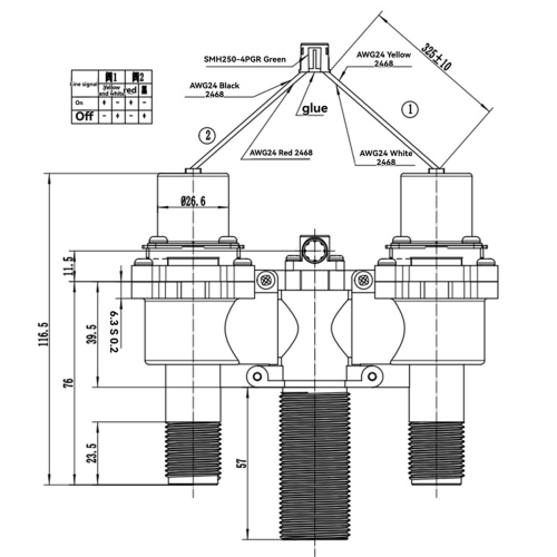 Smart toiletmagnetventil – 6V DC, hvid 2