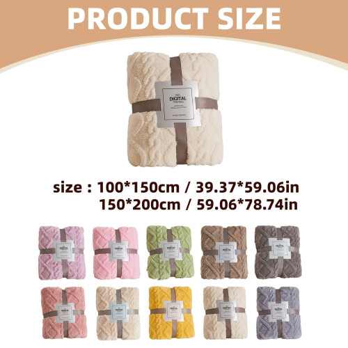 Plush Polyester Blanket Dark Brown 100x150 cm 2