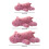 Hippopotame rose en peluche lestée – Coussin sensoriel à câliner, 3 2