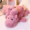 Hippopotame rose en peluche lestée – Coussin sensoriel à câliner, 3 5