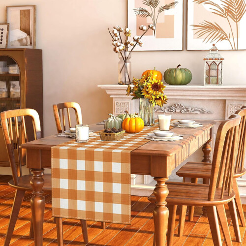 Polyester Buffalo Check Table Runner 1390 in 2