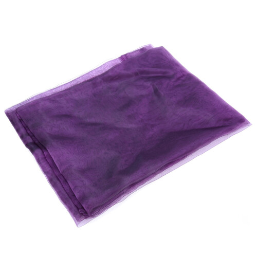 Dark Purple Polyester Sheer Curtain 39x79 in 2