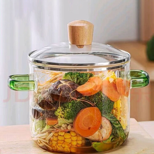 Kochtopf aus Borosilikatglas, 1,6 l oder 2,3 l, mit Deckel 2