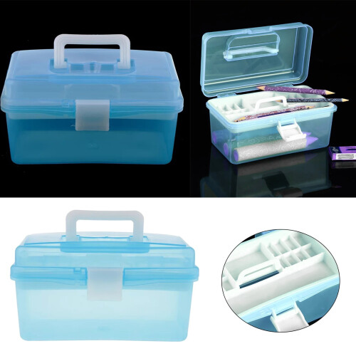 Caja de almacenamiento multiusos con asas y separadores. 1