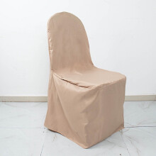 Nude Polyester Bankettstuhlhussen (6er-Pack)