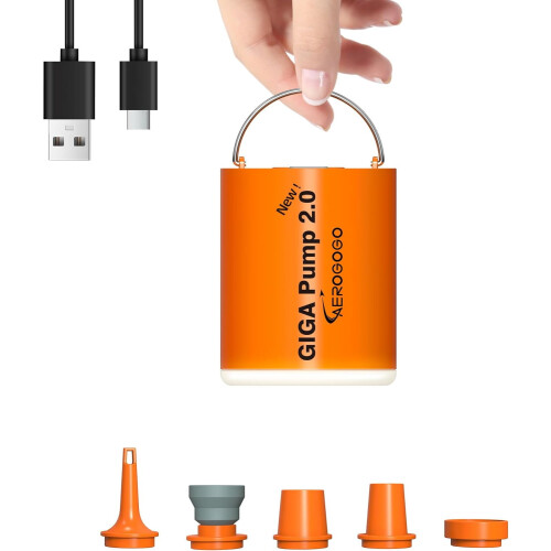 Tragbare 4-kPa-Luftpumpe mit Campinglampe, 1300 mAh