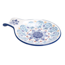 Löffelablage aus blauer Bico-Talavera-Keramik